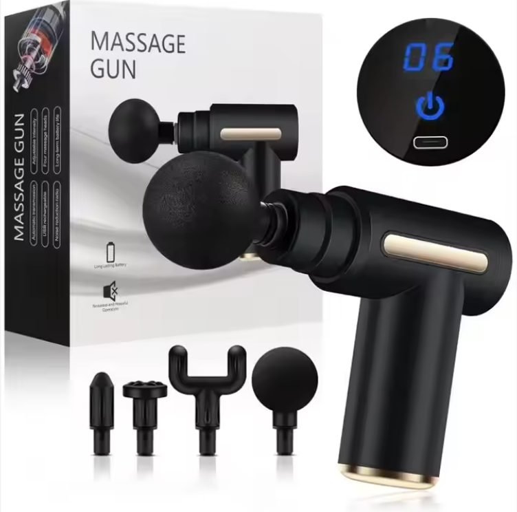 ⚡ PISTOLET DE MASSAGE INTELLIGENT 4-EN-1 – L’ARME SECRÈTE CONTRE LA DOULEUR MUSCULAIRE