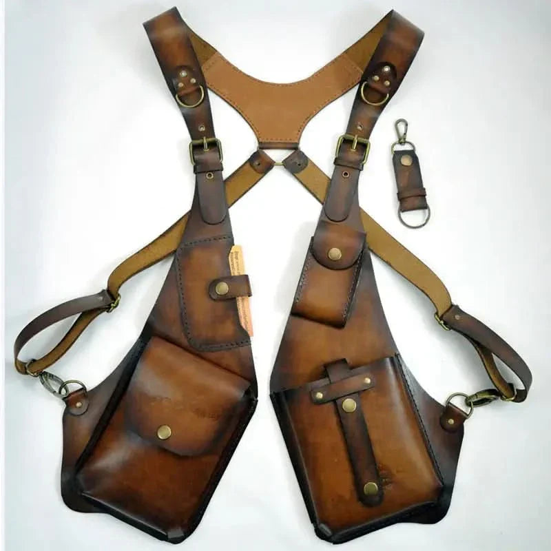 BANDOULIERE EN CUIR RETRO POUR HOMME - Belle Vue