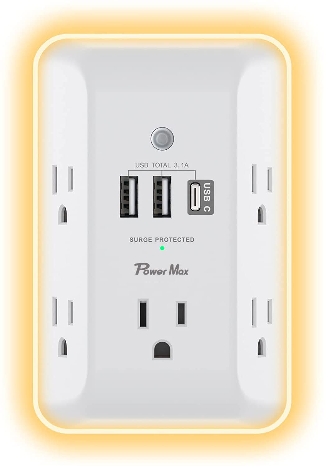 ⚡ ADAPTATEUR MURAL MULTIFONCTION AVEC LUMIÈRE NOCTURNE ET PARAFOUTRE - Belle Vue