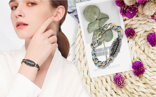 🔥BRACELET DZI À NEUF YEUX ET MANTRA TURQUOISE🔥