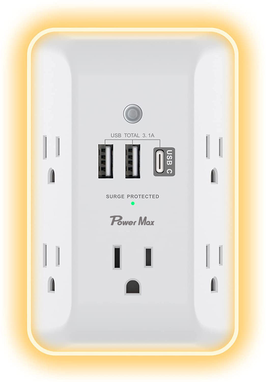 ⚡ ADAPTATEUR MURAL MULTIFONCTION AVEC LUMIÈRE NOCTURNE ET PARAFOUTRE